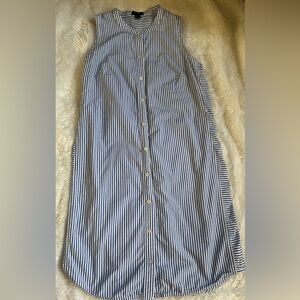 ❤️Jcrew blue and white striped mini shirt dress in xs